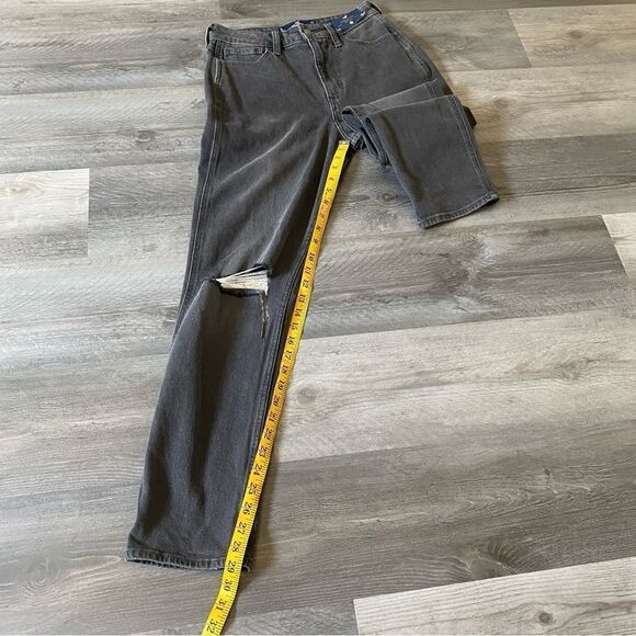 Hollister Ultimate High Rise Mom Jean Black 25 Stretch Ripped - Picture 14 of 16